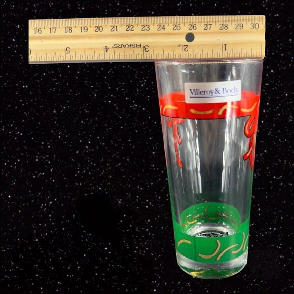 Villeroy and Boch Christmas Peace 4 Drinking Glasses Tumbler France Lamb 1996 - Picture 8 of 16